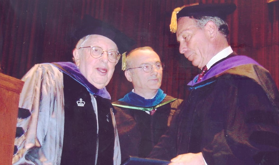 Michael Bloomberg with Bernard Lander
